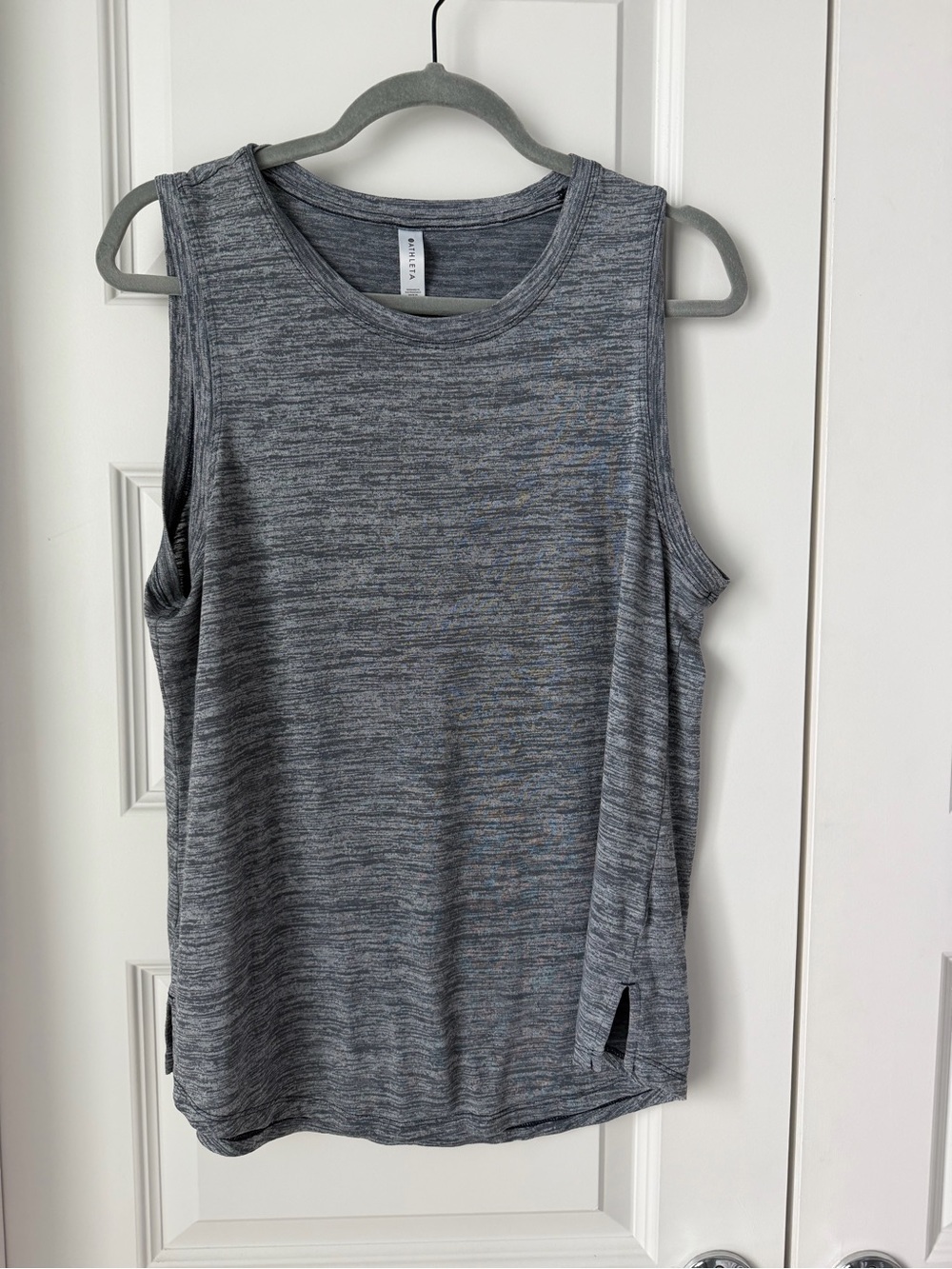 Athleta Womens Tank Top Heathered Gray Size L Large